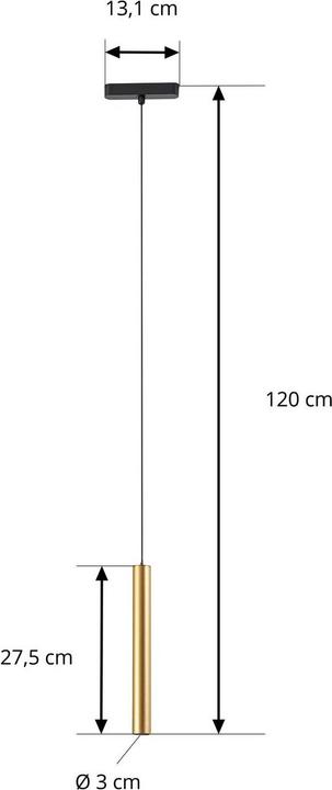 Produktbild Lindby LED-Pendelleuchte Lumaro, gold, 27 cm, 48V, dimmbar (700 lm)