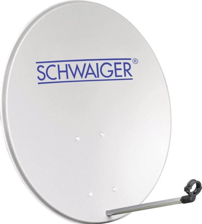 Produktbild Schwaiger SAT-Spiegel 80cm, Alu, Rund Hellgrau (Parabolantenne, 36.90 dB, DVB-S / -S2)