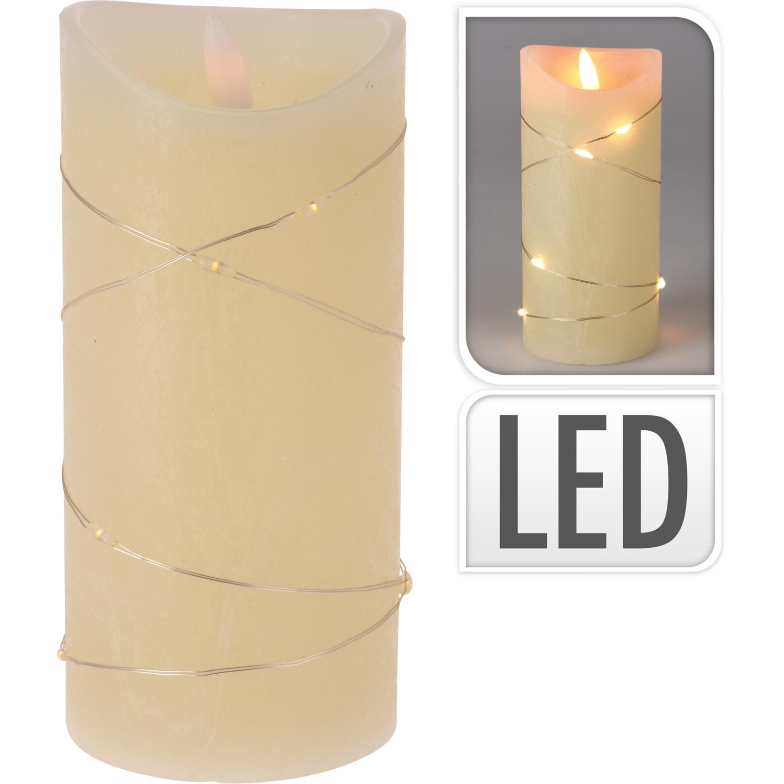Koopman, Lichterkette, LED Kerze Echtwachs 16x8 creme (0.07 m)