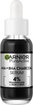 Actual product image Garnier Pure Active AHA + BHA Charcoal Serum (30 ml)