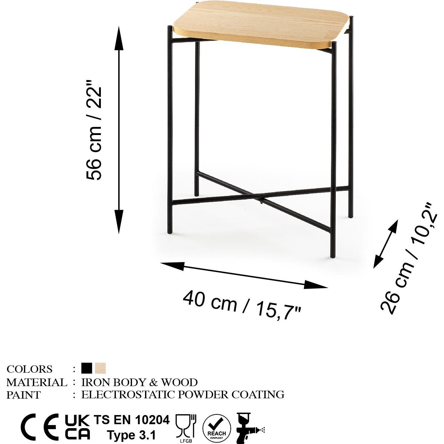 Thumbnail - Homitis, Couchtisch + Beistelltisch, Araceli (40 x 56 x 26 cm)