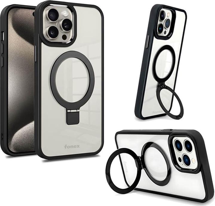 Actual product image Fongex iPhone 15 Pro Max - Kickstand case with magnet black (Apple iPhone 15 Pro Max)