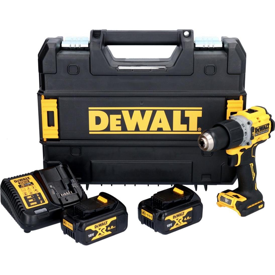 Thumbnail - DeWalt, Bohrmaschine + Akkuschrauber, DCD 805 M2T Akku Schlagbohrschrauber 18 V 90 Nm Brushless + 2x Akku 4,0 Ah + Ladeg...