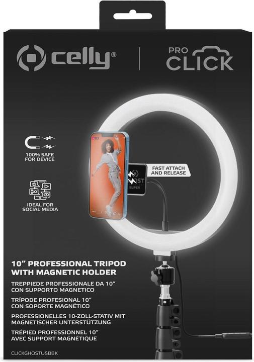 Produktbild Celly Tripod With Light Ring Clickghostusbbk (Ringlicht)