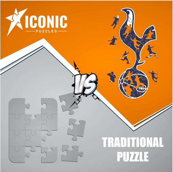 Actual product image Iconic Tottenham Hotspur FC - Logo - Wooden Puzzle Size L (500 pieces) (500 pieces)