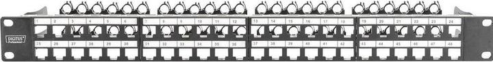 Actual product image Digitus Patch Panel housing 1U for Keystone modules 48-Port 48,3cm 19inch black RAL 9005