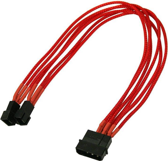 Actual product image Nanoxia 4-pin Molex to 2 x 3-pin adapter