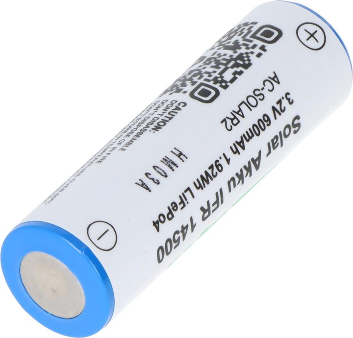Immagine prodotto Solar Batteria IFR 14500 AA, batteria con testa non protetta (1 pz., AA, 600 mAh)