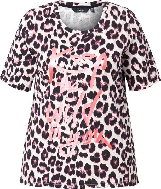 Actual product image Ulla Popken Keep The Wild In You Leopard Print Graphic Tee (46, 48)