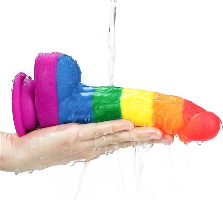 Actual product image Lovetoy Dildo Prider Liquid Silicone 8"