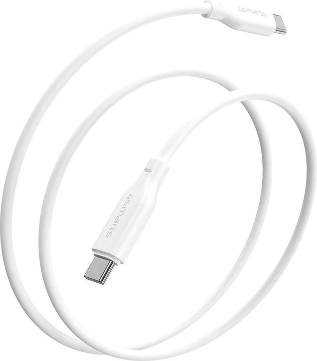 Produktbild 4smarts USB-C / USB-C Silikon-Kabel High Flex 60W 1,5m weiss (1.50 m, USB 2.0, 60 W)