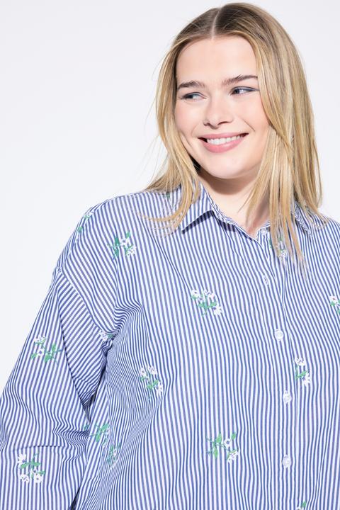 Produktbild Studio Untold Hemd, oversized, Streifen, Flower-Stickerei (42, 44)
