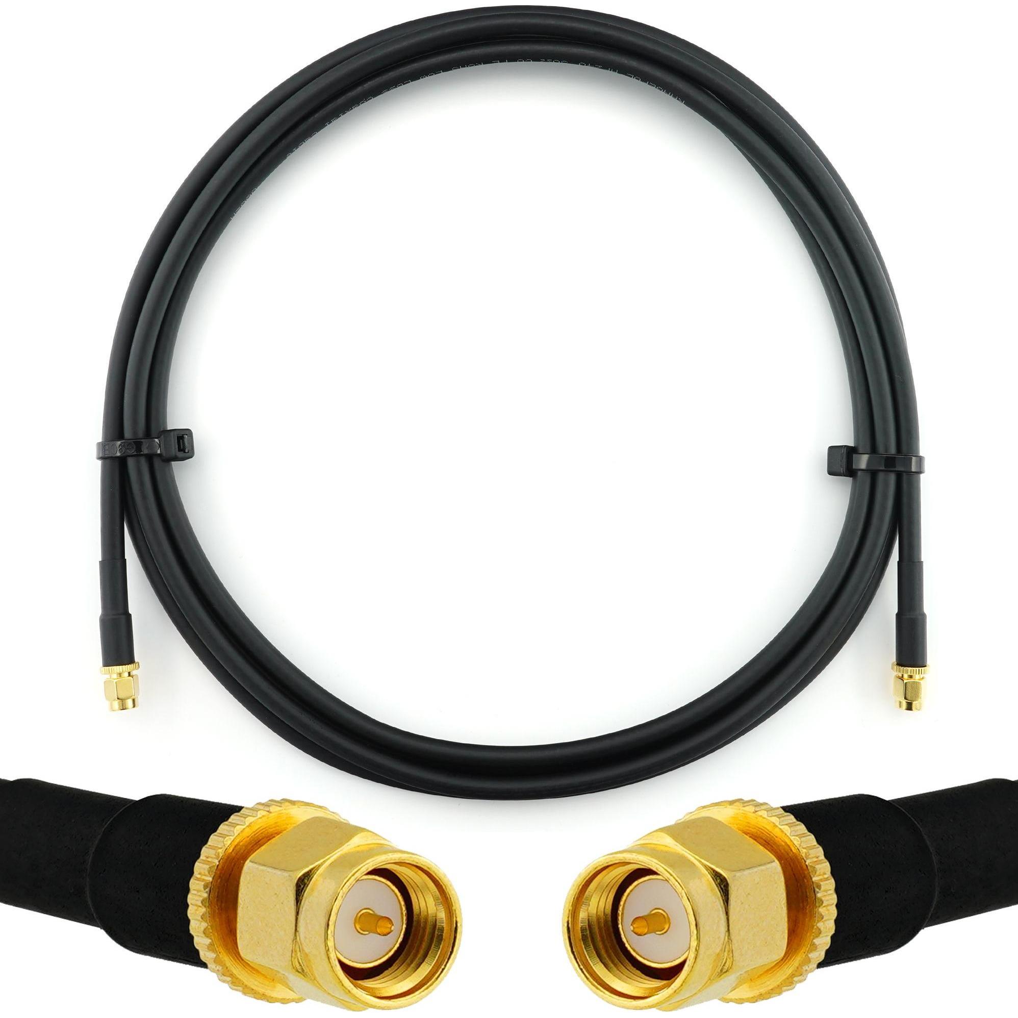 Rangeful Cavo coassiale da SMA maschio a SMA maschio da 1 metro??? HF240 (equivalente a LMR240) HF240-SM-SM-1, Cavo antenna