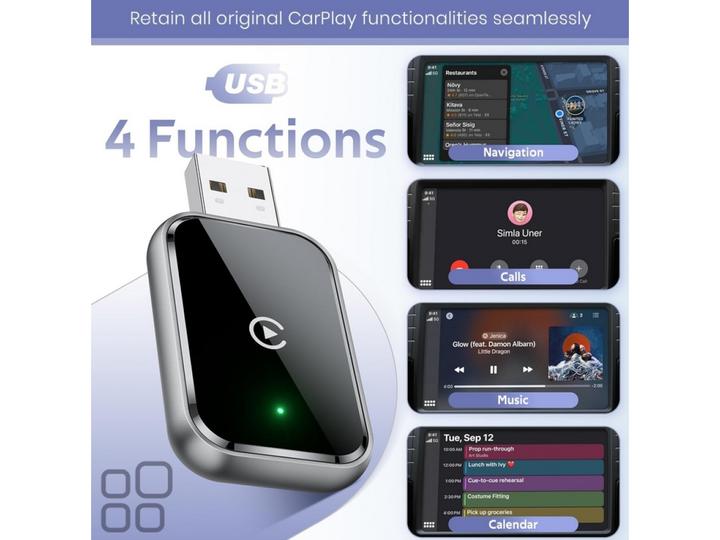 Actual product image PowerGuard Wireless Carplay Dongle für iPhone