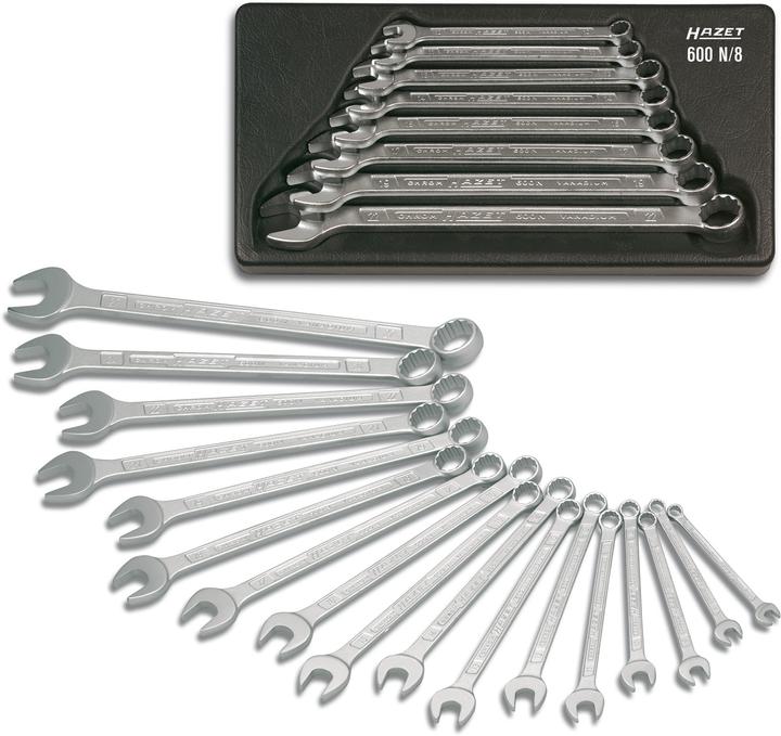 Image du produit HAZET Clé mixte 600N-21 ∙ Profil Traction à 12 pans extérieurs ∙ 21 mm (21 mm)