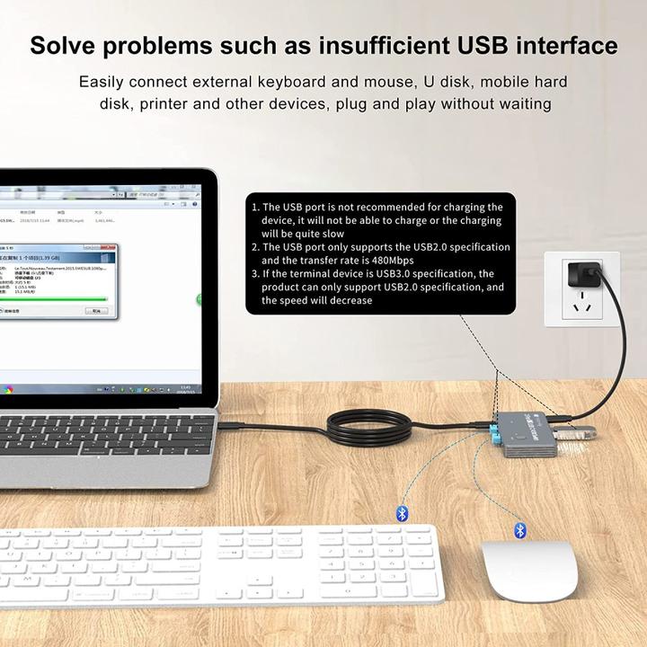 Actual product image Techly KVM USB-C Switch 8K DisplayPort