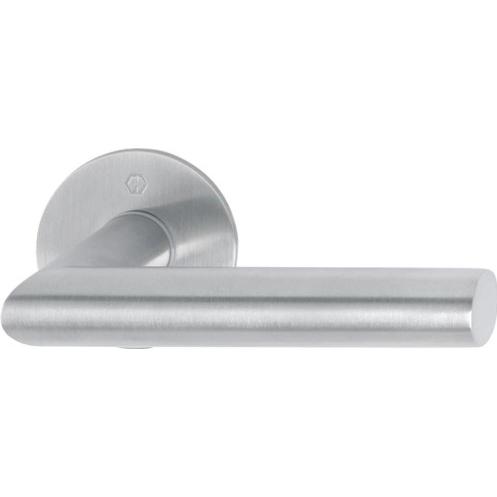 Hoppe, Türgriff + Fenstergriff, Türdrückerpaar Amsterdam E1400Z/849N Edelstahl F69 mit Drückerrosetten Vierkantstift 8 m...
