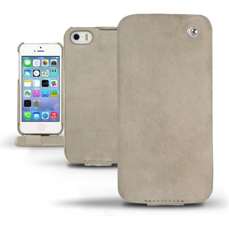 Noreve Lederschutzhülle vertikal (Apple iPhone 5s), Smartphone Hülle, Beige