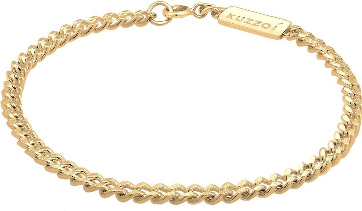 Produktbild Kuzzoi Armband Basic Herren Panzerkette Massiv Piece 925 Silber (19 cm, 925er Sterling Silber)