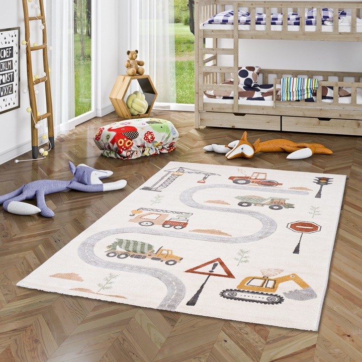 Actual product image Pergamon Children's carpet Maui Kids construction site (120 x 170 cm)