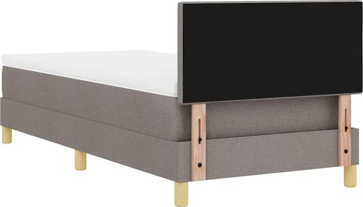 Produktbild VidaXL Boxspringbett Mit Matratze Stoff Taupe (80 x 200 cm)