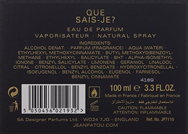 Produktbild Jean Patou Que Sais-je (Eau de Parfum, 100 ml)