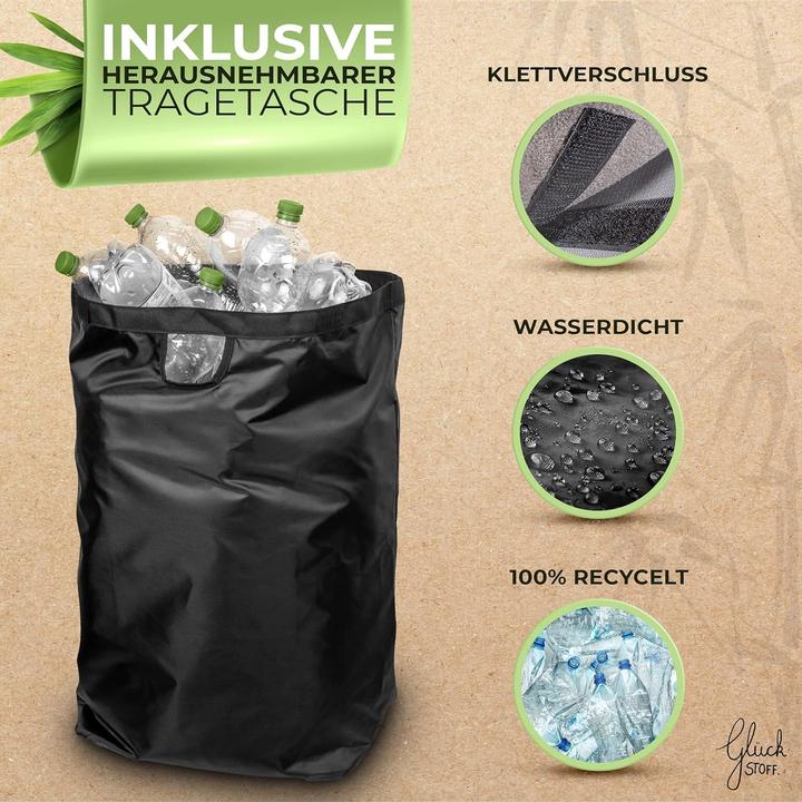 Produktbild Glückstoff Flaschen Sammelbehälter mit Tragetasche (30 l)