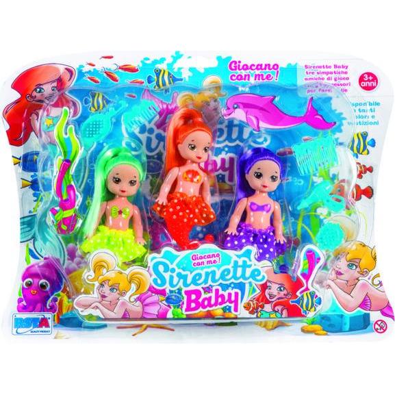 Rs Toys Blister 3 Sirenette Baby 10 cm