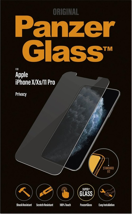 Actual product image PanzerGlass Privacy (1 Piece, Apple iPhone XS, Apple iPhone 11 Pro, Apple iPhone X)