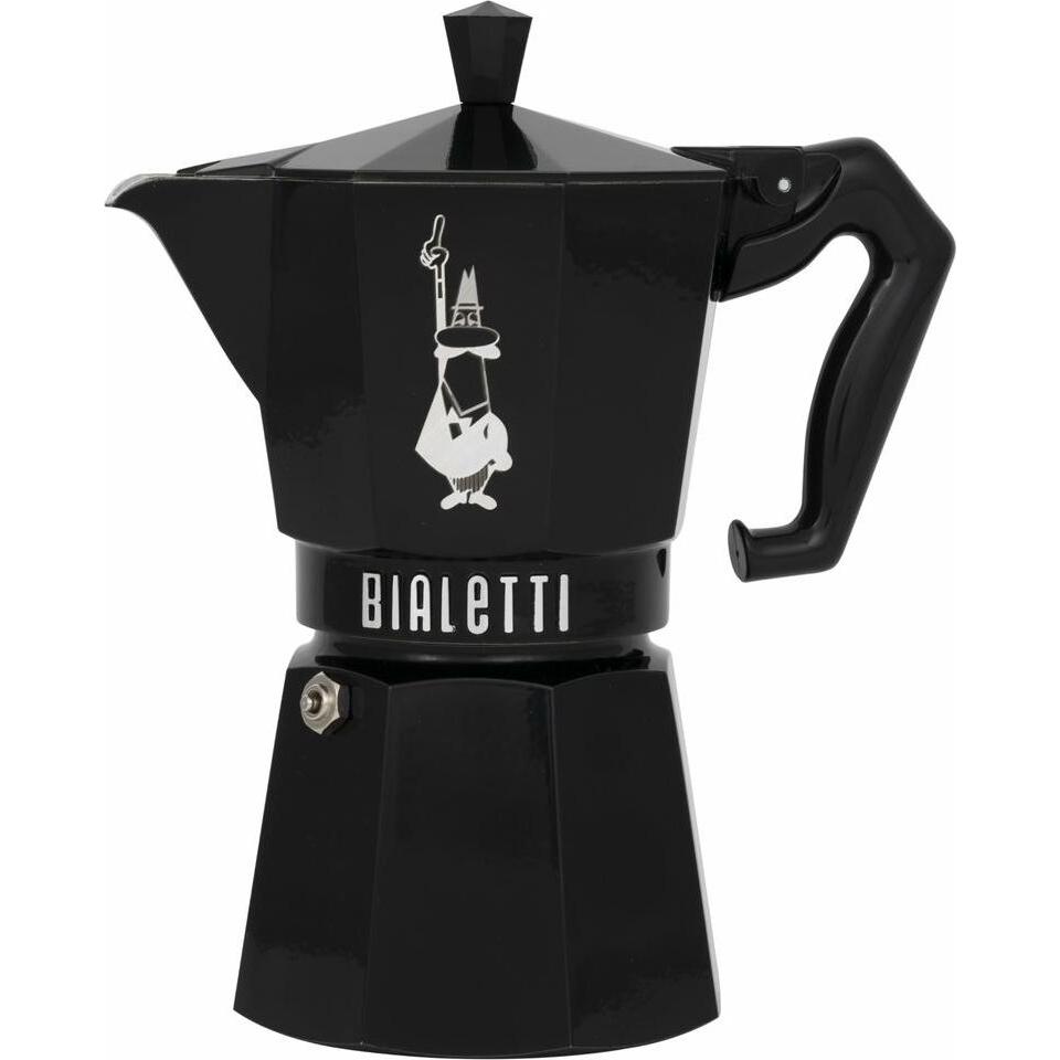 Bialetti Nero Moka Exclusive 6 Tazze Nera, Caffettiera Moka,