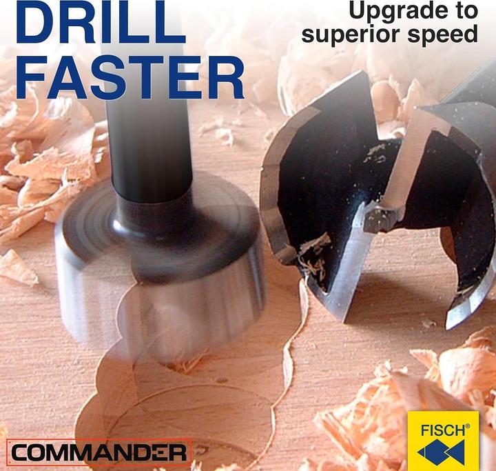 Actual product image Fisch Tools Forstner bit set BLACK SHARK PRO (15, 20, 25, 30, 35 millimetres)