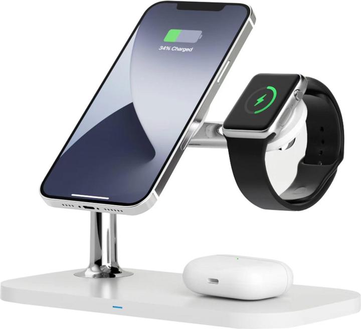 Produktbild RealPower ChargeAir MAG Ladestation mit Magsafe weiss (15 W)