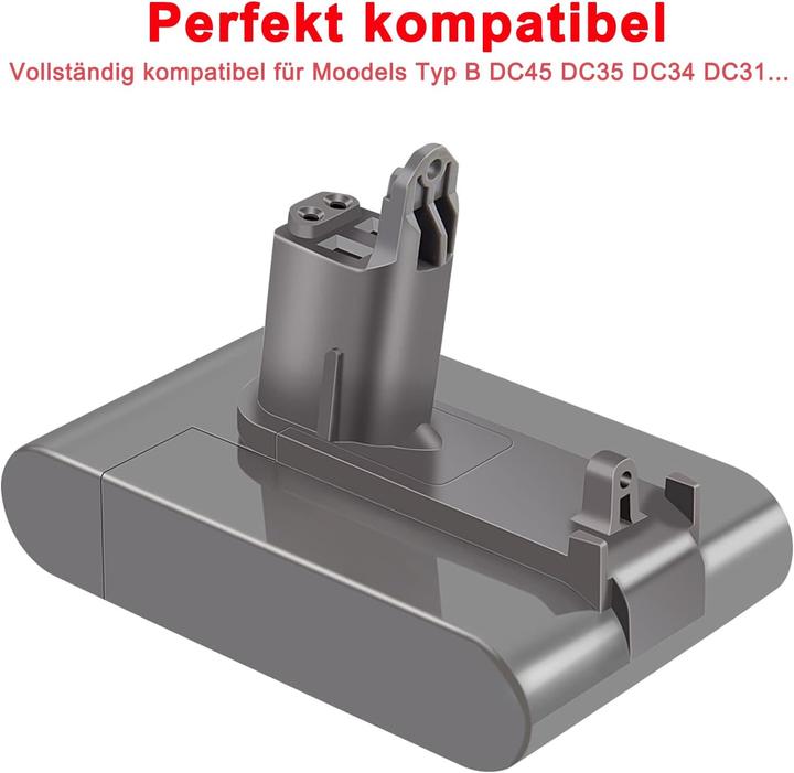 Actual product image Kunlun 3500mAh DC34 Replacement Battery for Dyson