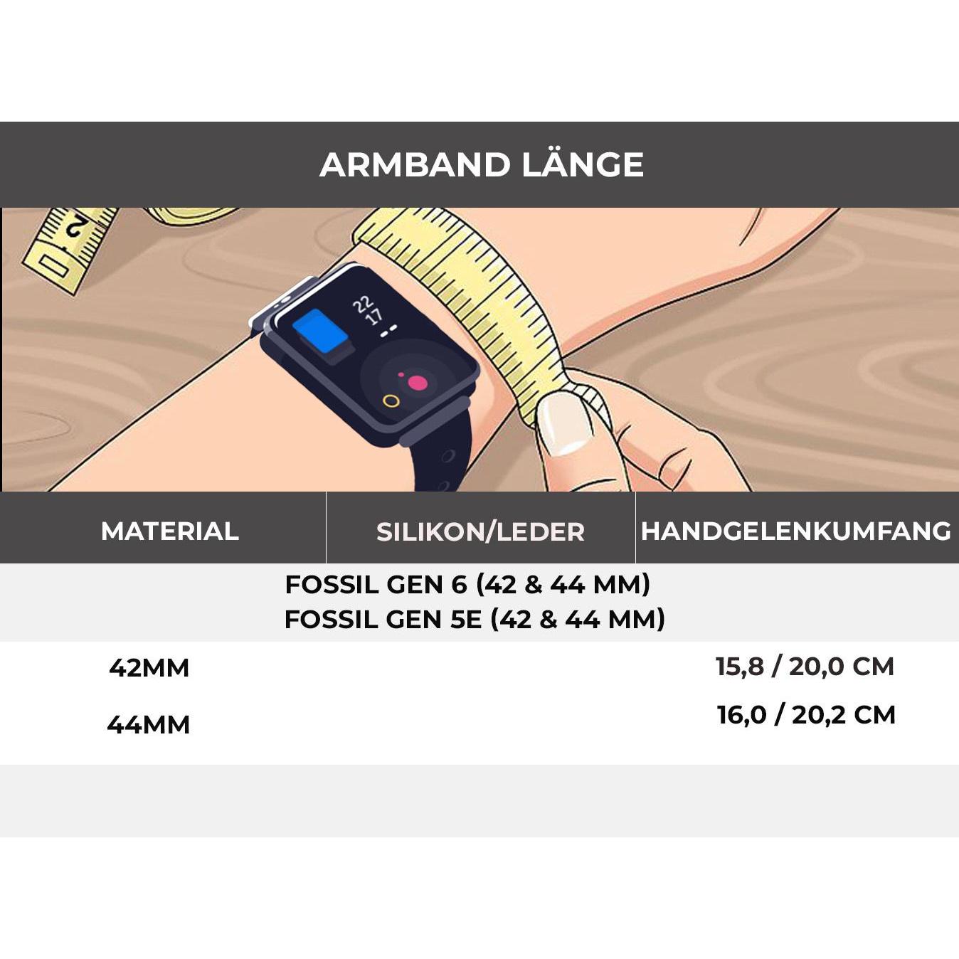 Thumbnail - Strap-it Lederarmband (Silikon), Uhrenarmband, Schwarz