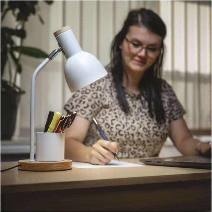 Immagine prodotto Emos Schreibtischlampe POPPY, weiss (E27)