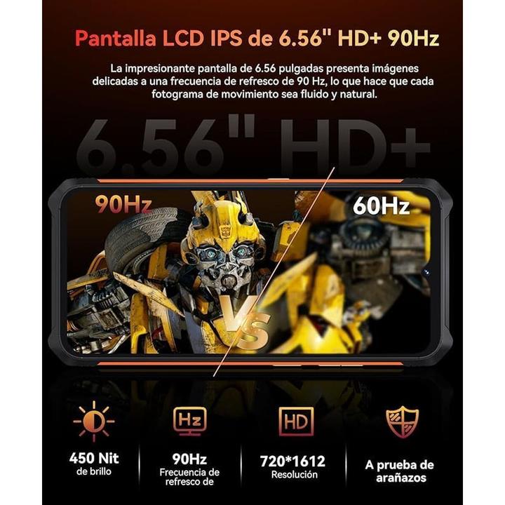 Image du produit Cubot Kingkong Es (128 Go, Noir, Noir, Orange, 6.50", Double SIM, 4G)