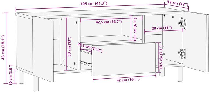 Actual product image vidaXL TV-Schränk (33 x 105 x 46 cm)