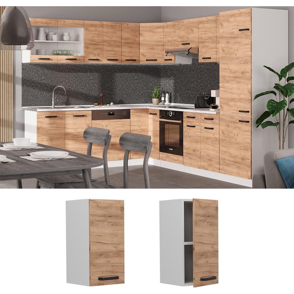 Thumbnail - Vicco, Regal, Hängeschrank R-Line, Goldkraft Eiche/Weiss, 30 cm (30 x 60 x 31 cm)