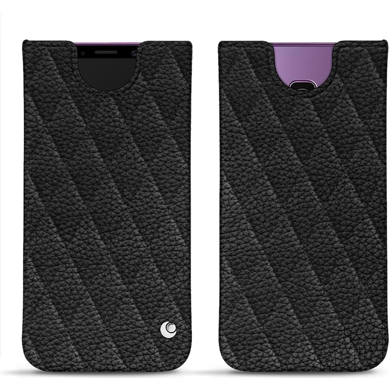 Noreve Lederschutzhülle (Samsung Galaxy S9+), Smartphone Hülle, Schwarz