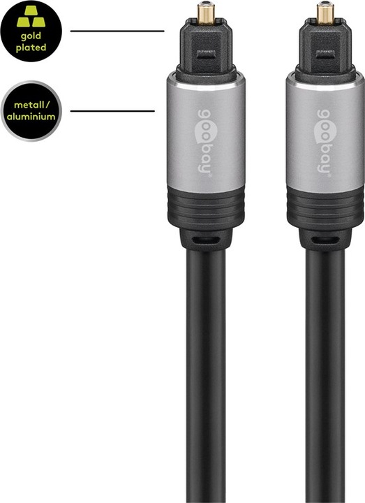 Image du produit Goobay Câble Toslink avec fiches métalliques (5 m, Haut de gamme, Optique)