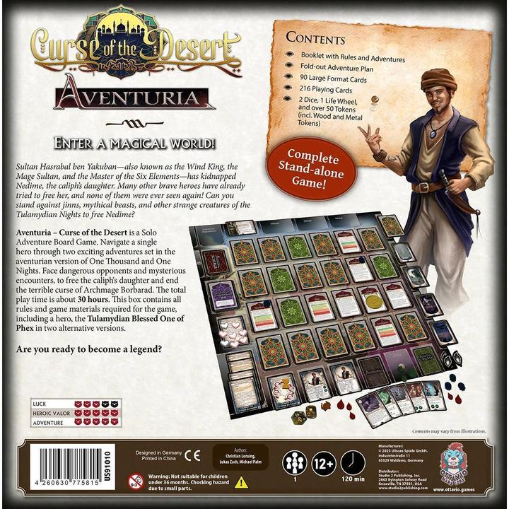 Produktbild OTTE0001 - Aventurien - Fluch der Wüste (Englisch, 1 Spieler)