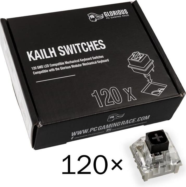 Glorious PC Gaming Race Kailh Box Black Switches (120 pieces)