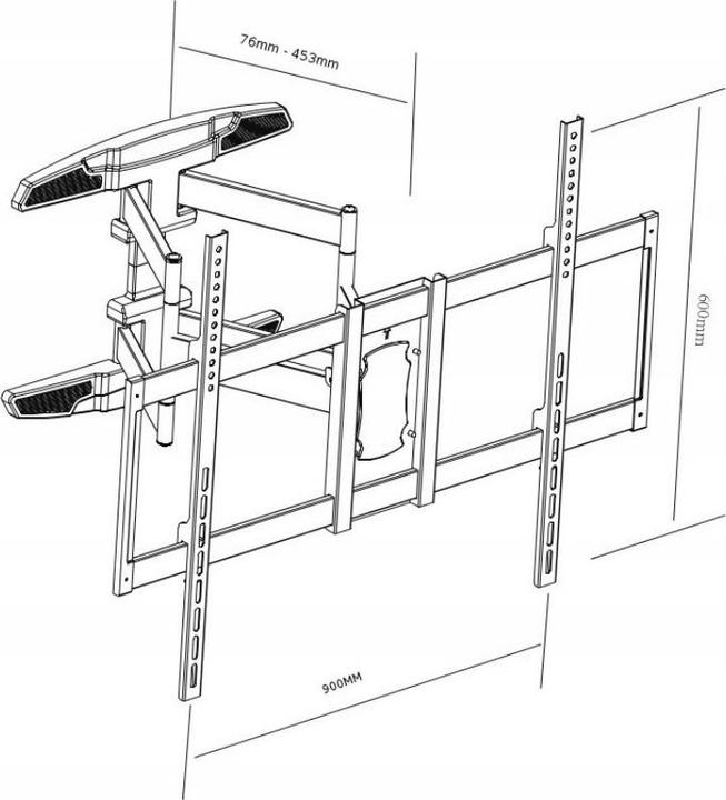 Produktbild Libox Wandhalterung für LCD-Fernseher DUBAJ LB-450 | 32"-70", 50kg | schwarz (Wand, 50 kg, 32" - 70")