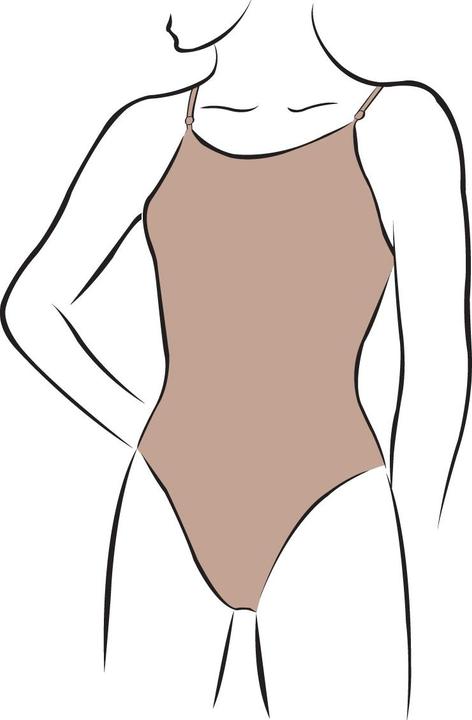 Immagine prodotto Silky Body da ballo senza cuciture con scollatura sulla schiena (XL)