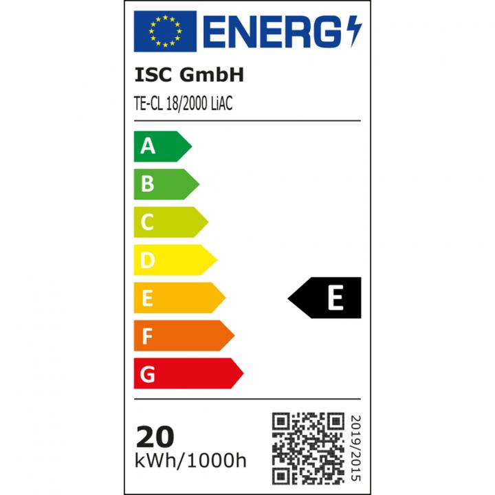 Label énergétique Einhell TE-CL 18/2001 (1966 lm)