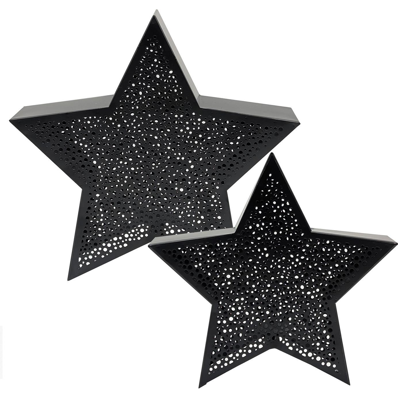 Lambert Schneider, Portacandele, Astris Windlicht, Eisen pulverbesch., schwarz H 24 cm, 25 x 7 cm