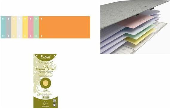 Immagine prodotto Exacompta Strisce divisorie Forever 10,5 x 24 cm, 100 pezzi - grigio