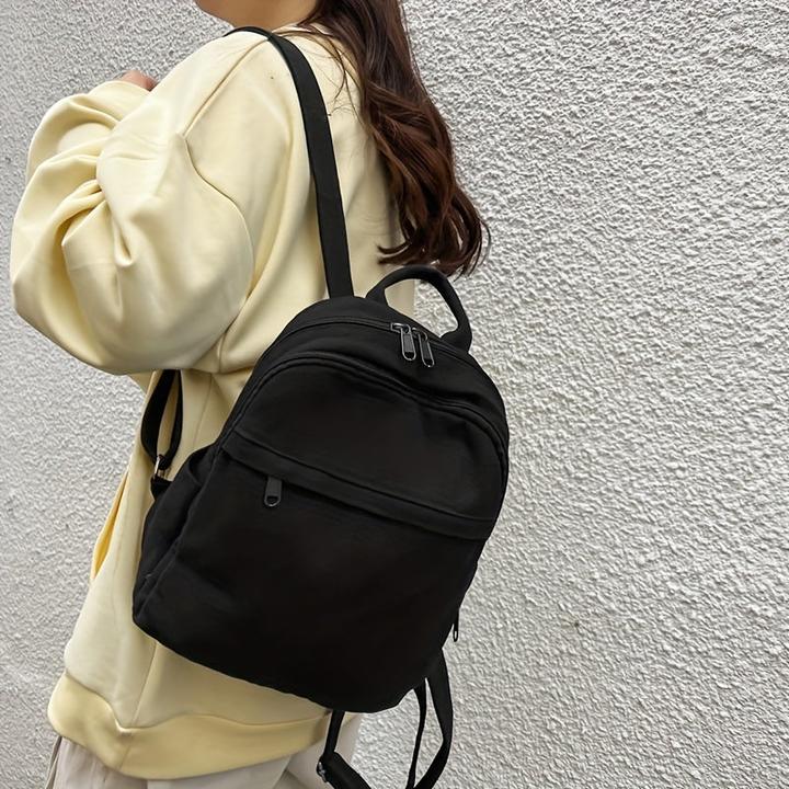 Immagine prodotto Only-Bags.Store Zaino casual, adatto agli studenti delle scuole superiori e dell'università, zaino in tela a tinta