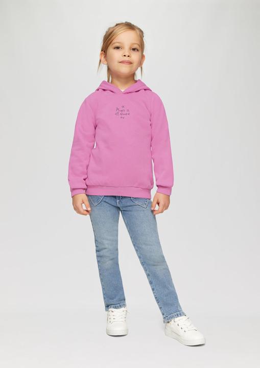 Produktbild S.Oliver Sweatshirt Wärmender Hoodie mit Glitzer-Stickerei auf Front und Rücken (104, 110)