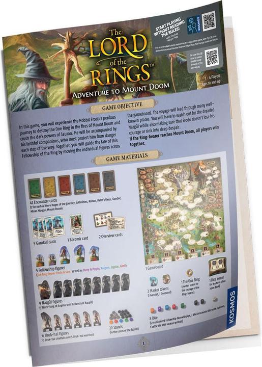 Produktbild Kosmos Lord of the Rings - Adventure to Mount Doom (EN) (KOS1815) (Englisch, 1 - 4 Spieler)
